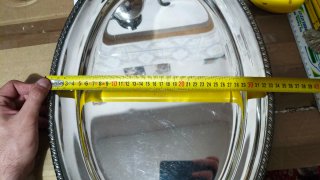 Set servizio da tè in metallo argentato