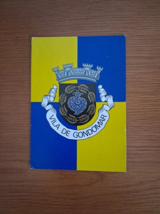 Postal antigo da Bandeira Vila de Gondomar