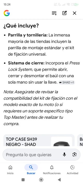 Baúl moto SHAD SH39 Negro