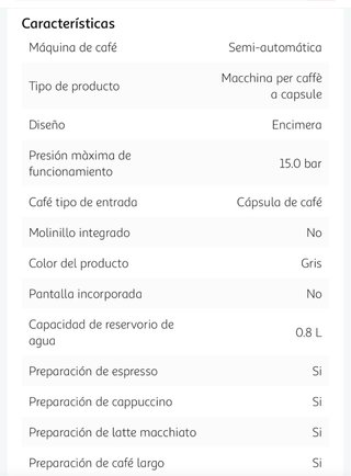 Cafetera Dolce Gusto Blanca