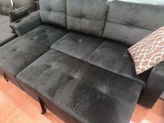 Divano letto chaise longue Pau 215cm Nero