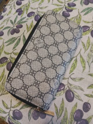 Portafoglio donna con logo BB dorato