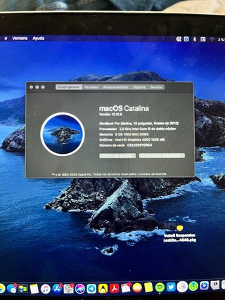 MacBook Pro 13 (2012) 16GB RAM SSD 251GB