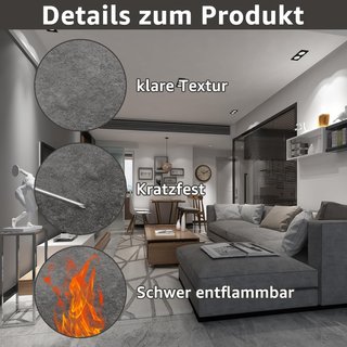Suelo vinilo adhesivo mármol gris 3,6m²