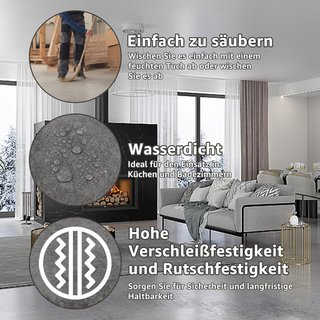 Suelo vinilo adhesivo mármol gris 3,6m²