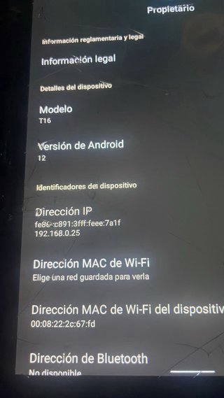 Tablet Rota Negra - Para Piezas