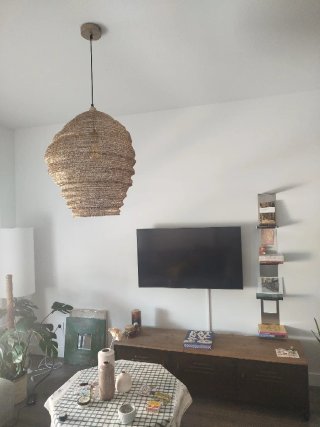 Lámpara colgante cobre hierro diseño francés