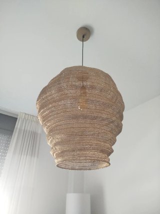 Lámpara colgante cobre hierro diseño francés