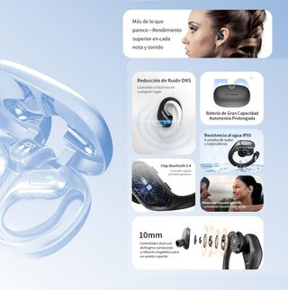 Auriculares deportivos bluetooth batería larga