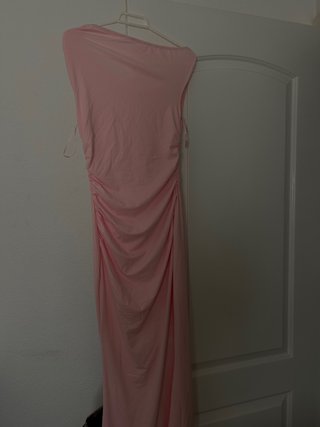 Vestido SHEIN rosa y dorado largo