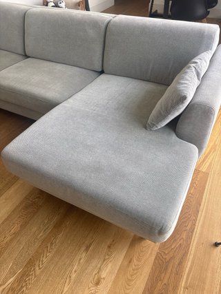Divano chaise longue modulare grigio