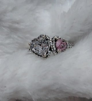Anillo Pandora Corazón Plata y Circonitas Talla 52