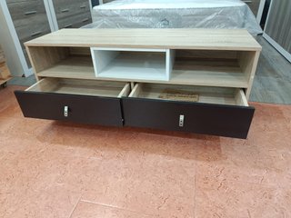 Mesa TV con cajones y estantes
