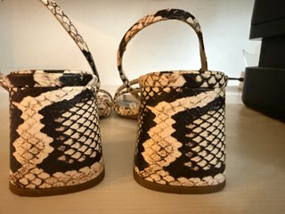 Sandali Zara stampa pitone tacco 6cm n.39