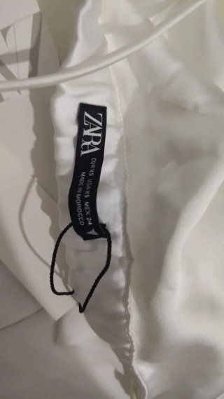 Abito lungo Zara raso bianco taglia XS