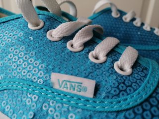 Zapatillas Vans Azules con Lentejuelas T43