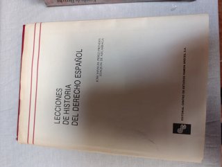 Libro, lecciones de Historia del Derecho Español