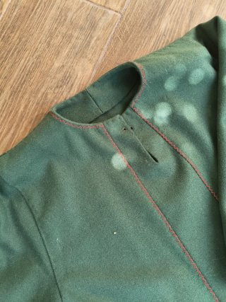 Vestido medieval paño lana verde