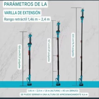 Motosierra Tijeras Batería Pértiga Telescópica