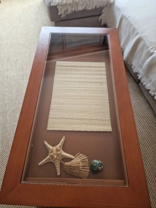 Mesa de centro madera y cristal