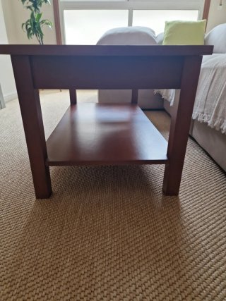 Mesa de centro madera y cristal