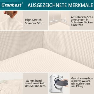 Fodera per divano elastica beige antiscivolo Granbest