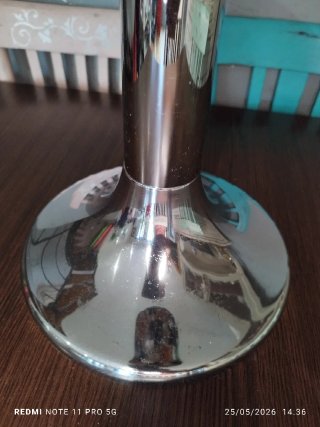Taburete Space-Age Azul/Plata
