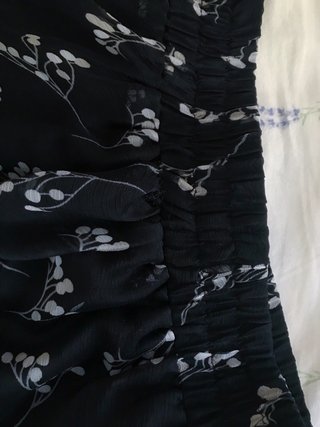 Falda larga estampada negra talla XS