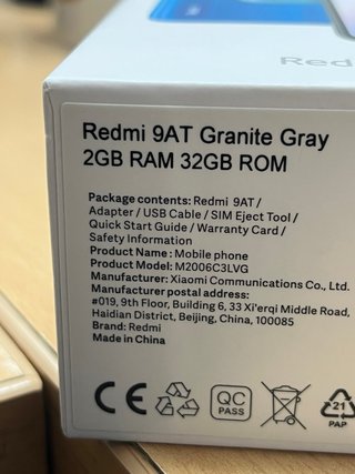 Xiaomi Redmi 9AT 2GB RAM 32GB ROM Nuevo