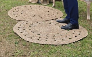 Tappeti rotondi e ovali in rafia (iuta)