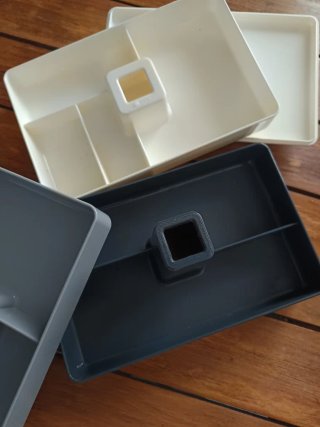 Contenitore Cucito Tupperware Bianco Grigio e nero