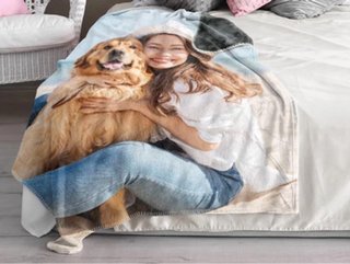 Manta Personalizada Perro y Persona