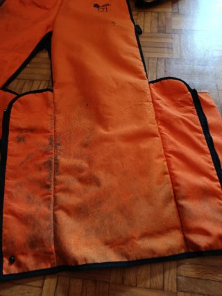 Zahones para desbrozadora naranja