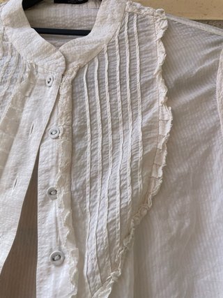 Camisa seda Massimo Dutti beige
