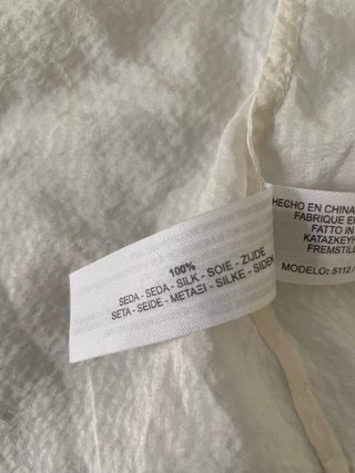 Camisa seda Massimo Dutti beige