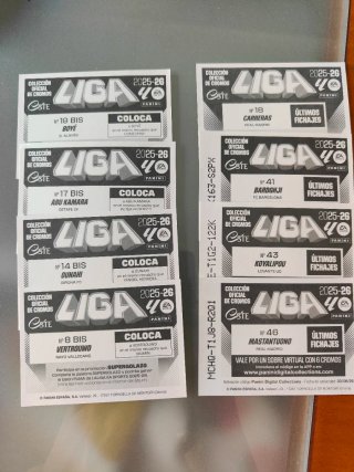 Lote cromos Liga Panini 2025-26