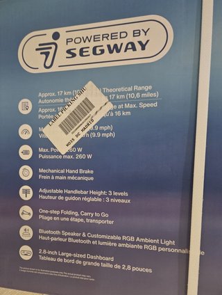 Patinete Eléctrico Segway C2 Pro (A estrenar)