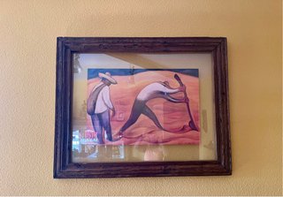 Quadro rustico con cornice in legno