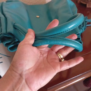 Bolso Purificación García Piel Turquesa