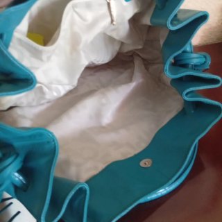 Bolso Purificación García Piel Turquesa