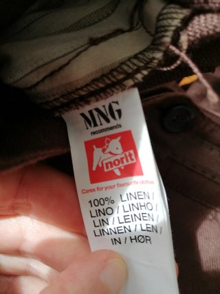 Pantalones 100% lino Mango, T42