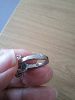 Anillo alta bisutería piedra verde