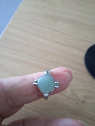 Anillo alta bisutería piedra verde