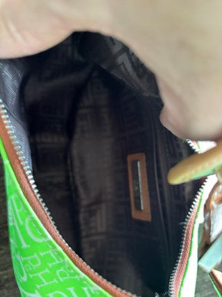 Bolso Pedro del Hierro verde y marrón 30 cm