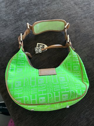 Bolso Pedro del Hierro verde y marrón 30 cm