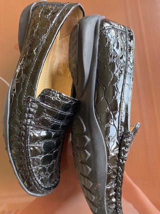 Zapatos Flex & Go Negros Cocodrilo