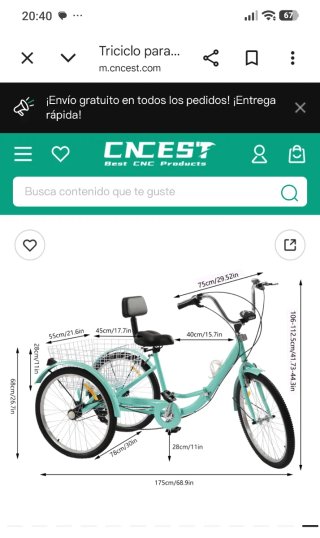 Triciclo plegable TOTALMENTE NUEVO