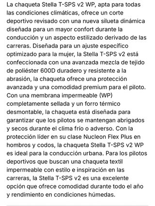 Chaqueta Moto Mujer Alpinestars Stella T-SPS V2