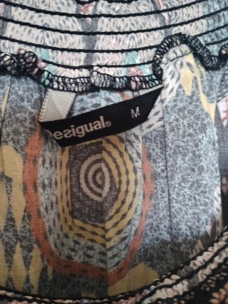 Blusa Desigual Talla M Estampado Multicolor