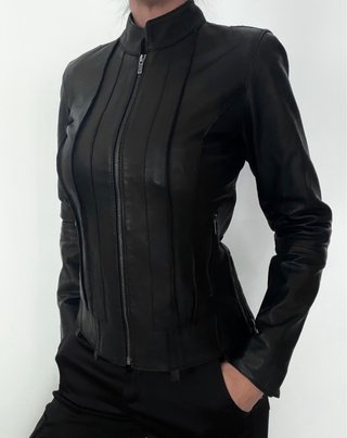 Chaqueta Cuero Ovino Goosecraft Negra